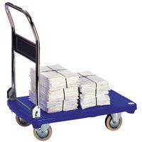 Carrello in plastica con sponda ribaltabile