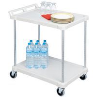 Carrello con ripiani in plastica