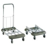 Carrello in inox e alluminio con sponda ribaltabile